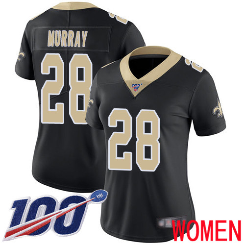 New Orleans Saints Limited Black Women Latavius Murray Home Jersey NFL Football #28 100th Season Vapor Untouchable Jersey->youth nfl jersey->Youth Jersey